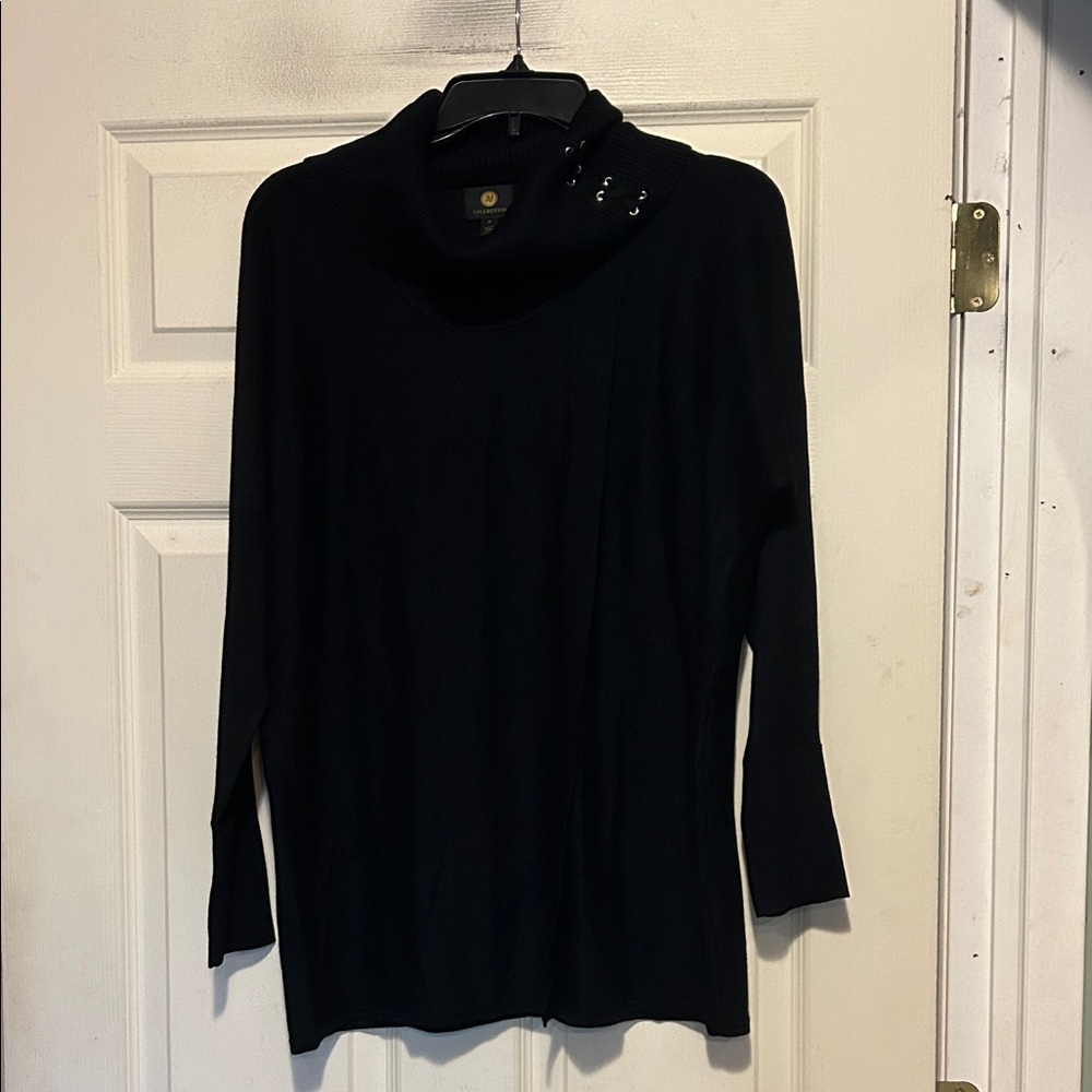 JM Collection Black Turtleneck Sweater Size Medium
